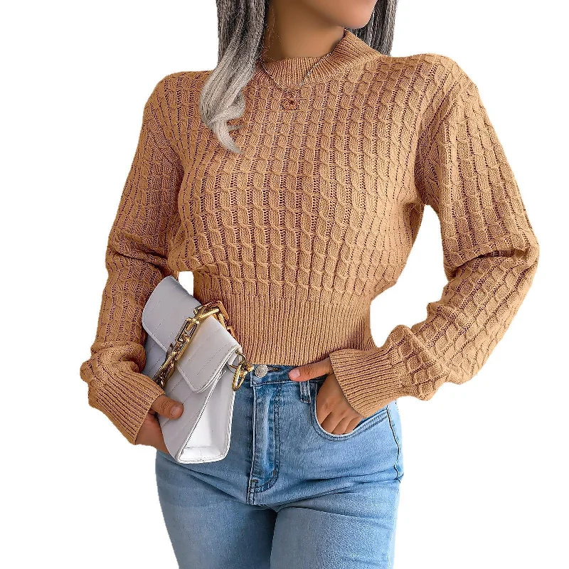Massive Savings Twist Long Sleeve Navel Knitted Sweater Wholesale Womens Clothing N3823112200020 Massive Savings Twist Long Sleeve Navel Knitted Sweater Wholesale Womens Clothing N3823112200020