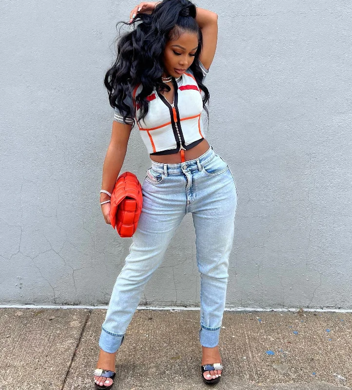 Stock Up and Save Ready to ship fashion guangzhou boutique short sleeve coats crop top women's t-shirts