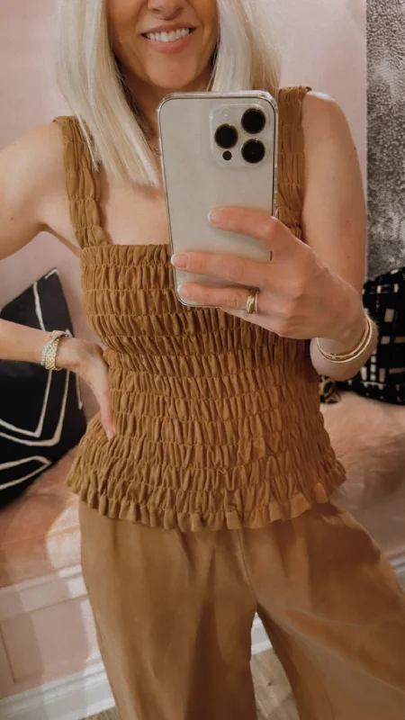 Amazing Value 'Elnaz' Shirred Tank