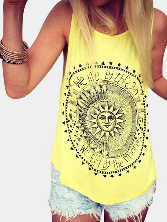 Weekend Offers That Excite Wholesale Round Neck Letter Sleeveless Casual Tank Top