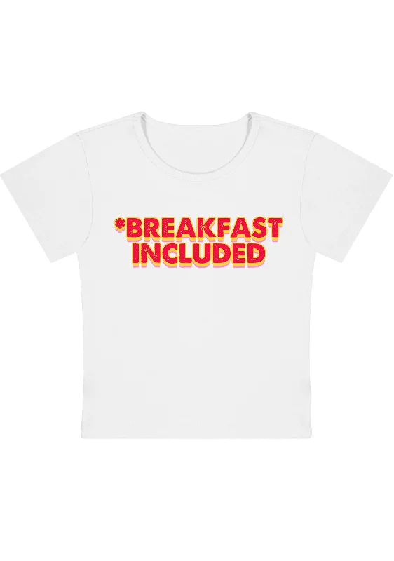 Savings Event Breakfast Included Y2K Baby Tee