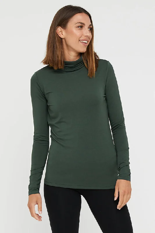 Take Action Bamboo Turtle Neck - Forest