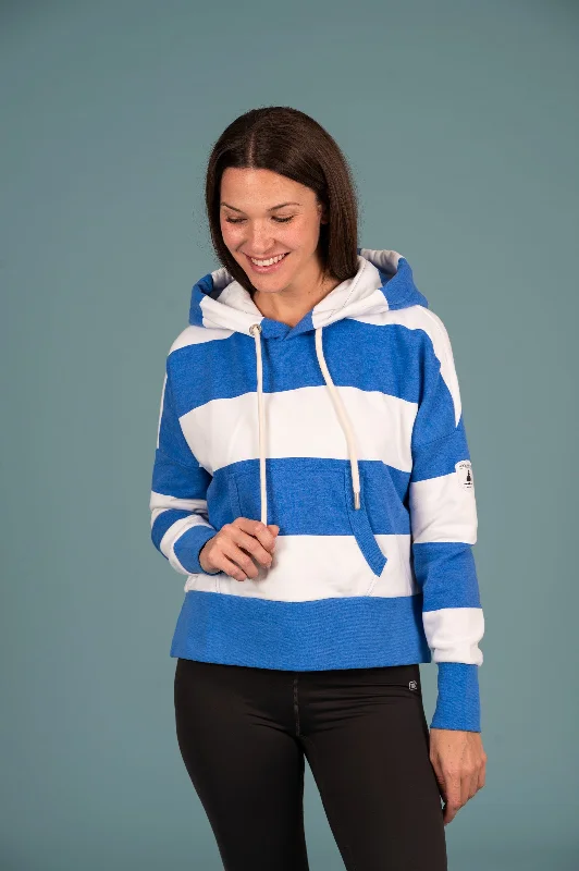 Shop and Save Hydron Cropped Hoodie Striped Regatta