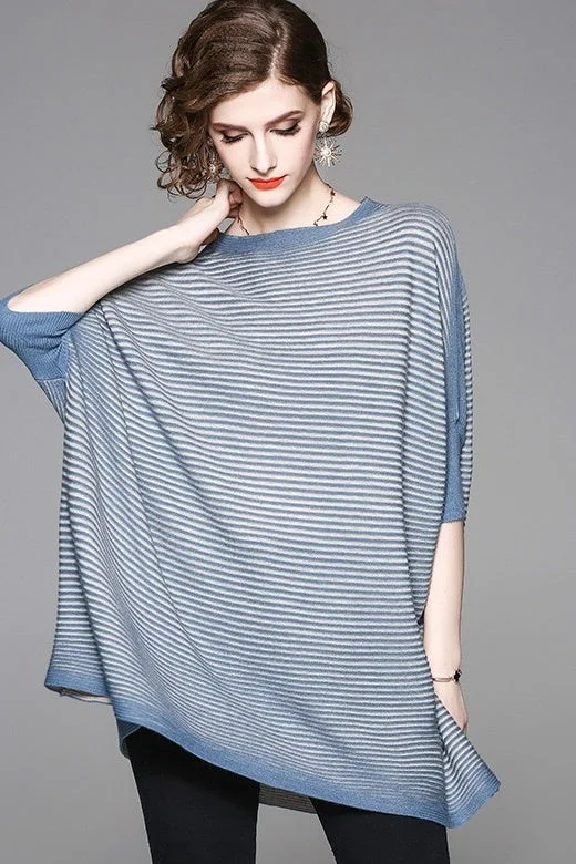 Buy More, Save More Striped Dolman Sleeve Wool Sweater