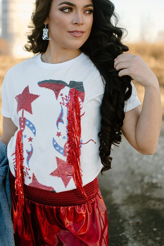 Midnight Sale Cowgirl Fringe Graphic Tee