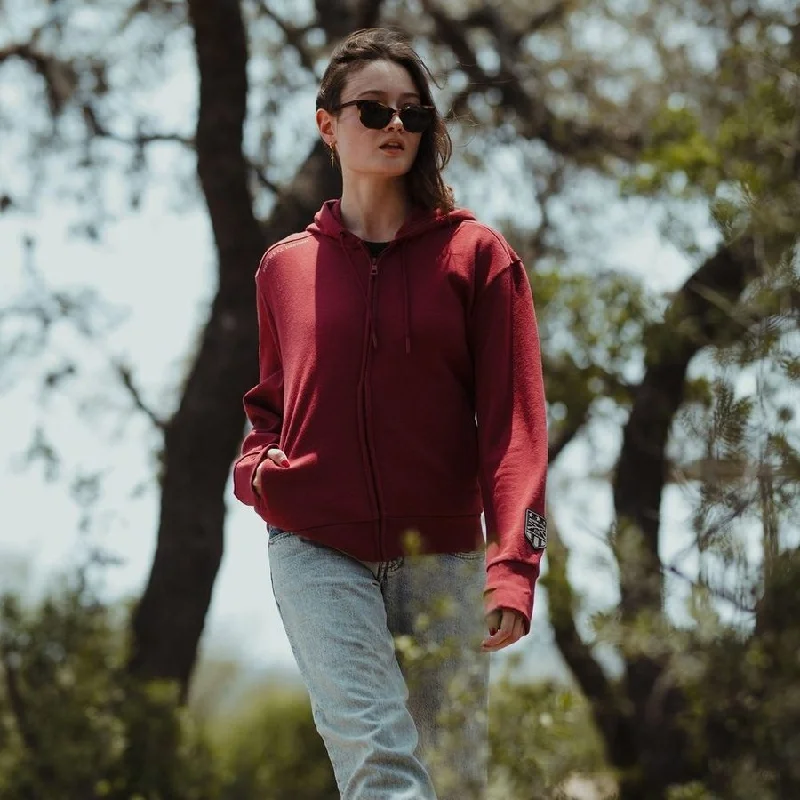 Weekend Bargains to Celebrate Women's Elite Full-Zip Hoodie - Red Plum
