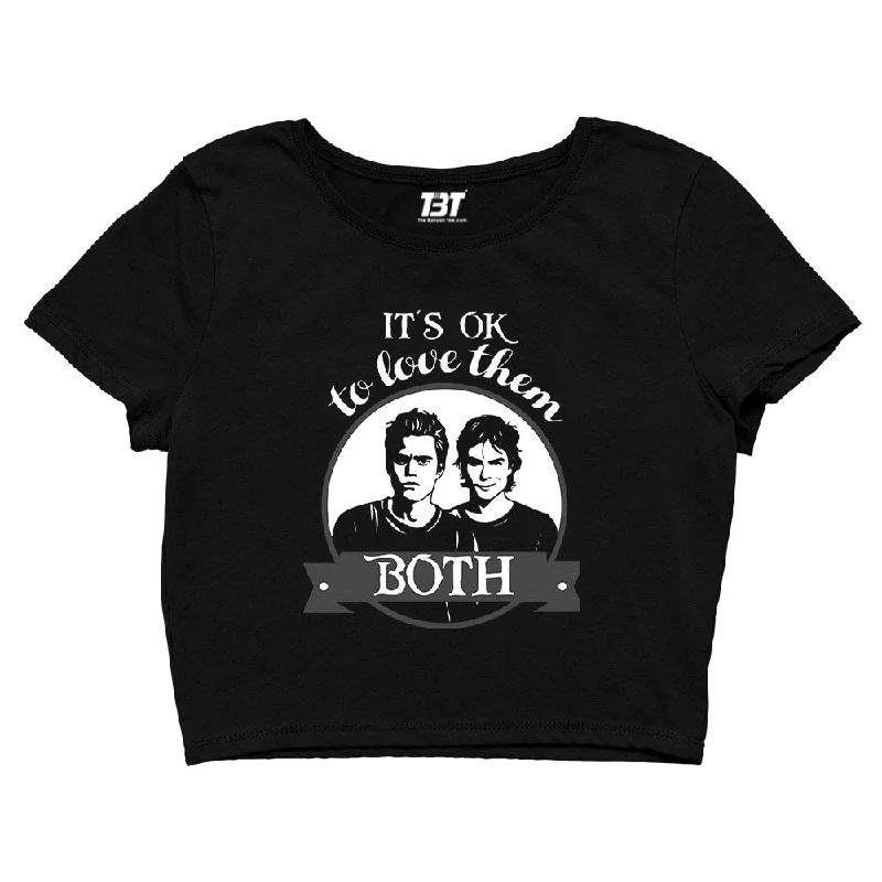 One-DAY Sale The Vampire Diaries Crop Top - Love Them Both
