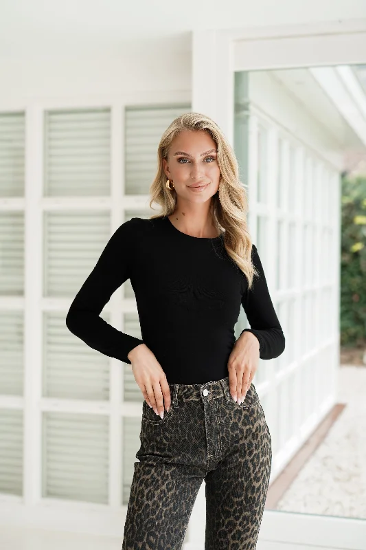 Limited Edition Basic top met lange mouwen zwart - Zia