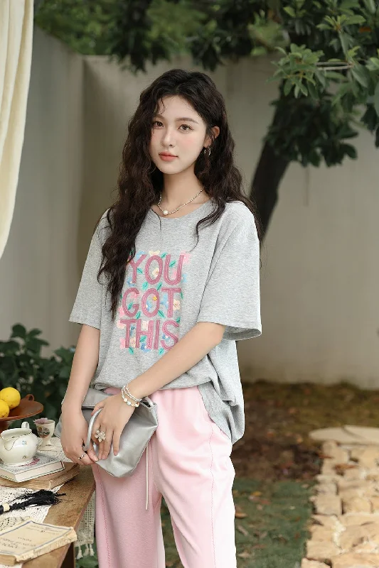 Weekend Bargains to Indulge In Floral Printing T-shirt for Women