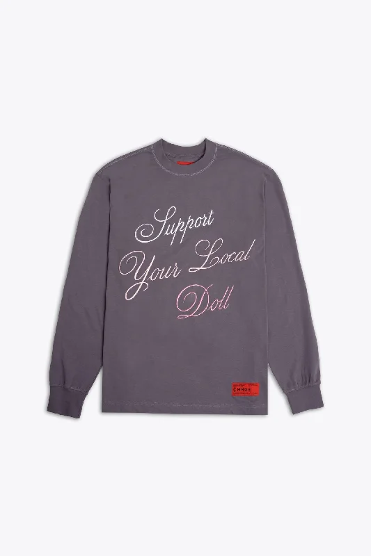 The Best Prices Support Your Local Doll L/S Tee (Dusty Plum)